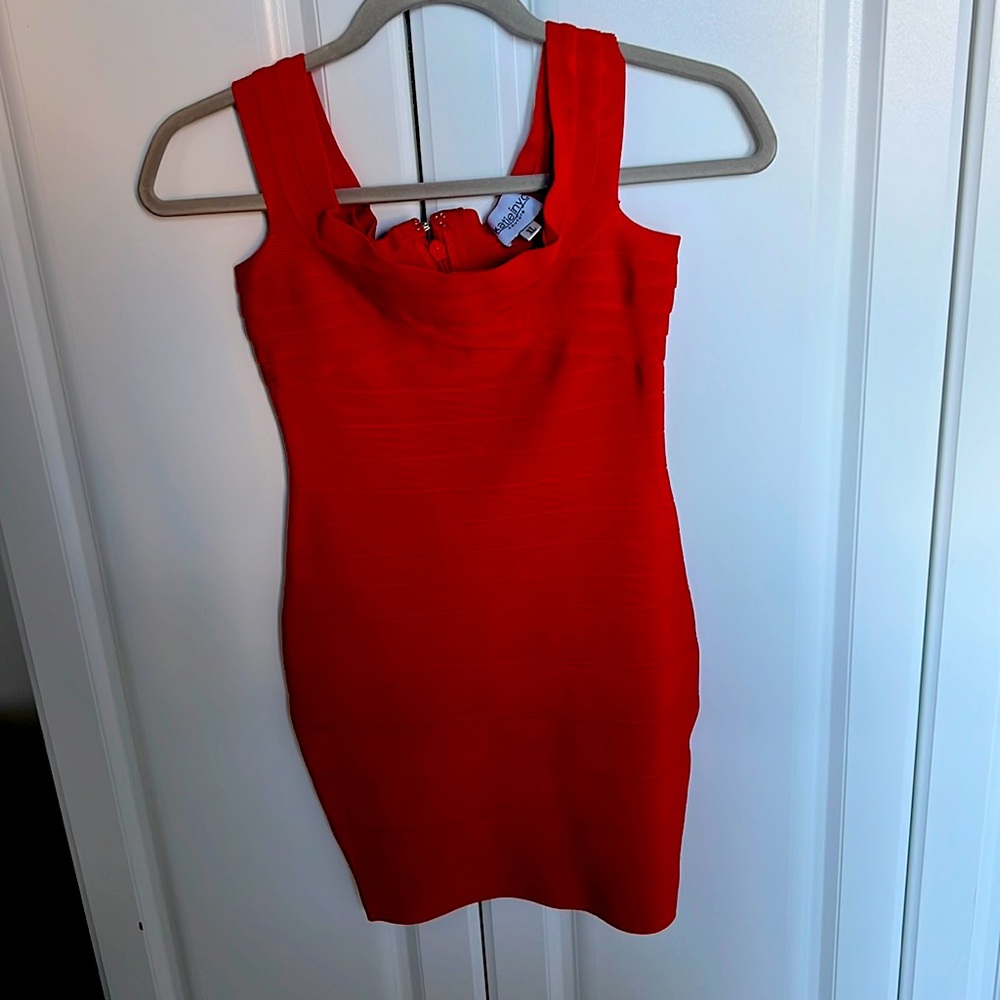 Katie J Red Bandage dress